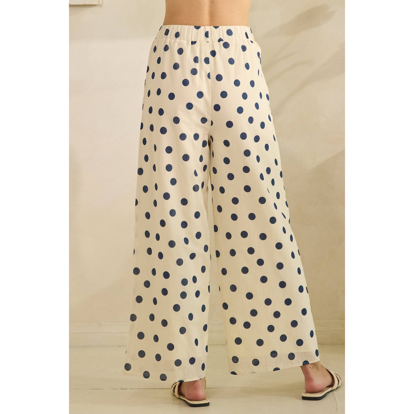 Ocean Breeze Polka Dot Set: Cream/Navy