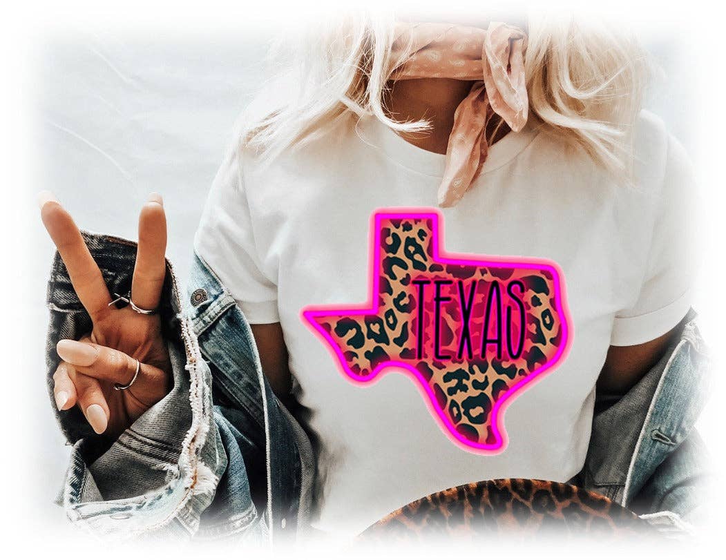 Cheetah Texas Neon Pink: No / White / Large