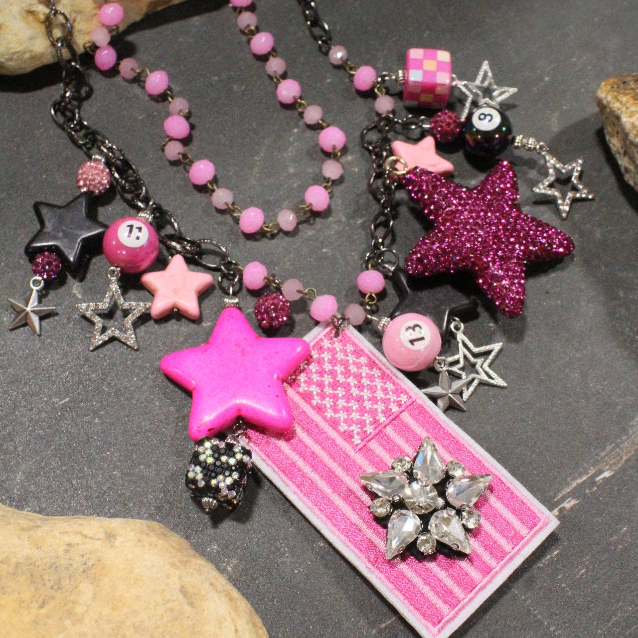 Pink, Proud, & Passionate USA Charm'd Necklace