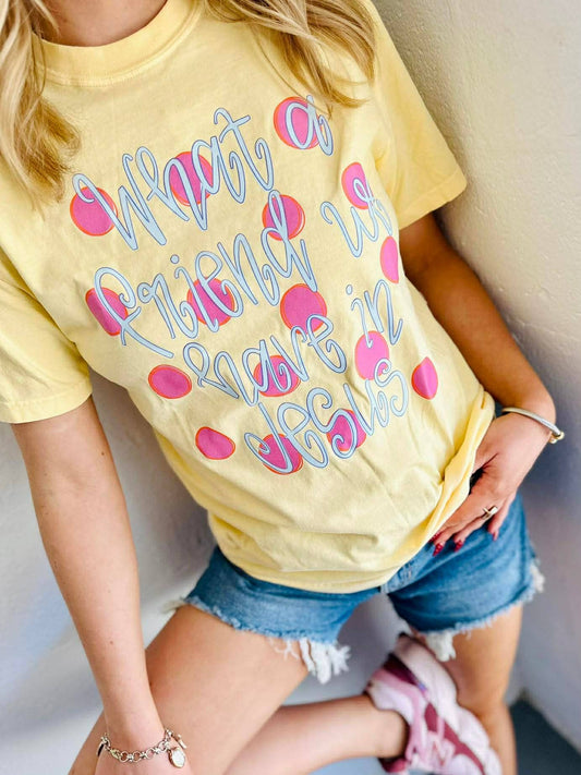 What a Friend in Jesus Polka Dot DTF Top: Butter CC tee