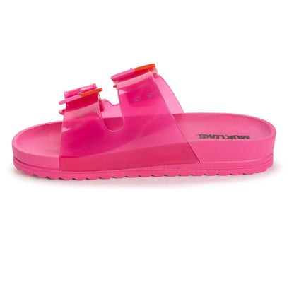 Muk Luks Women's Grand Cayman Lucite Sandal: Magenta / 8