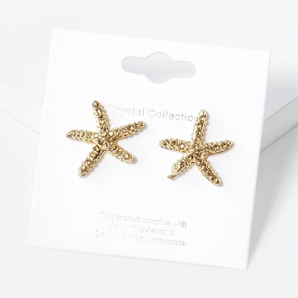 Crystal Paved Starfish Stud Earrings
: AQ