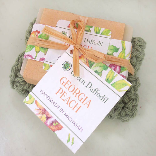 Georgia Peach Soap & Washcloth Gift Set