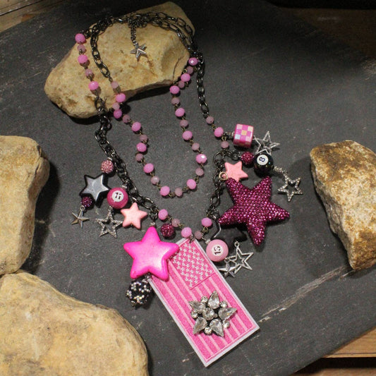 Pink, Proud, & Passionate USA Charm'd Necklace