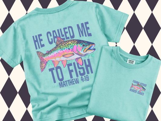 He Called Me to Fish – Matthew 4:19 T-Shirt 🐟| Youth•Adult Sizes Available: Island Reef