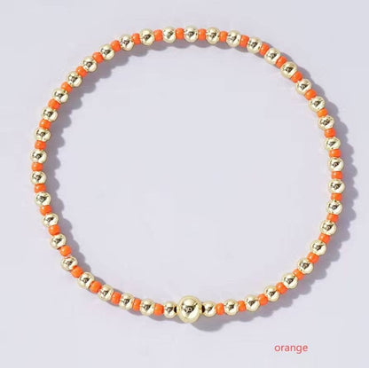BOHO COLORFUL BALL BEADED BRACELET | 40B5223: TURQ