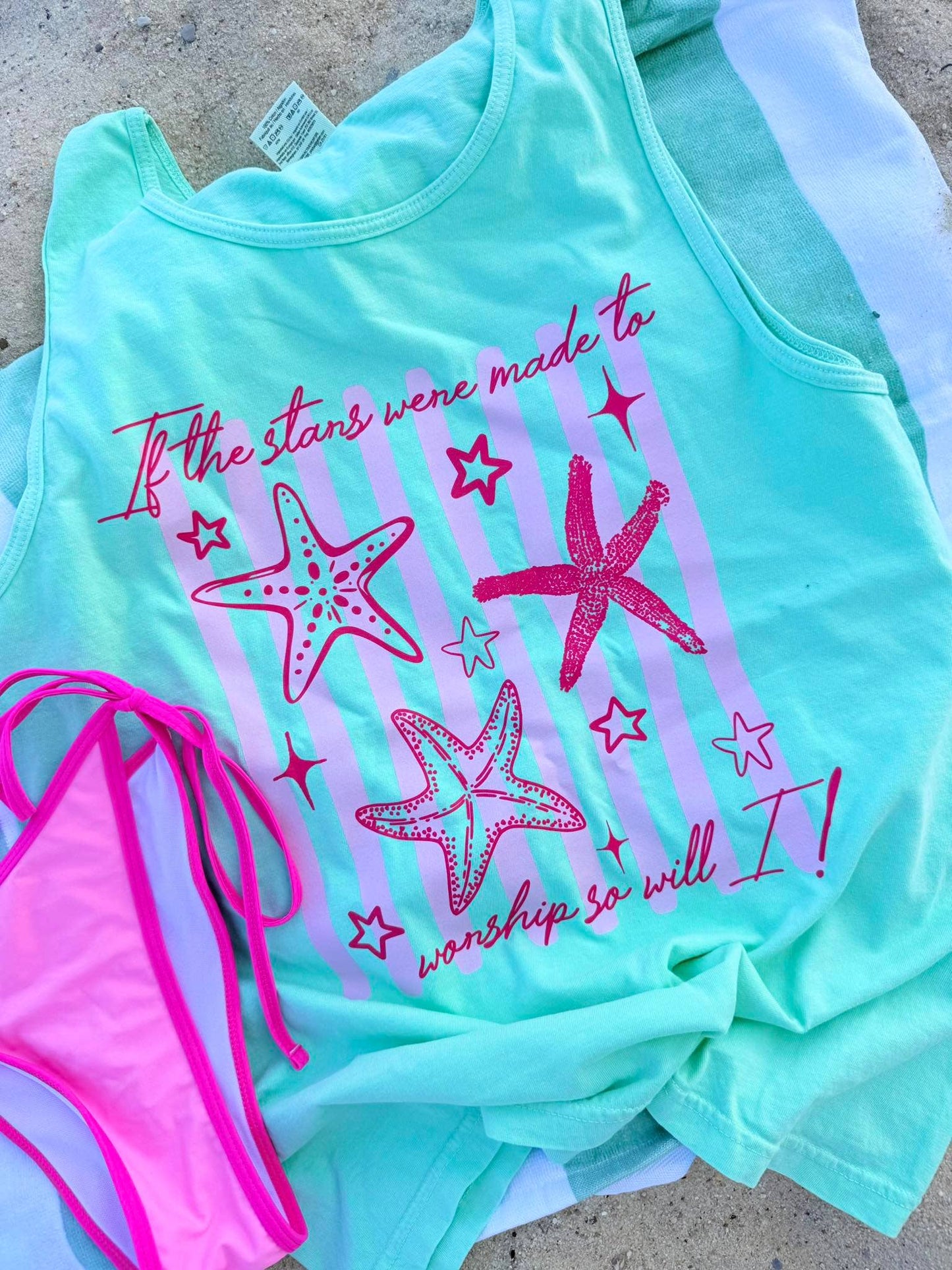 Starfish Stars Will Worship So Will I SPRING40 DTF: Island Reef CC tee