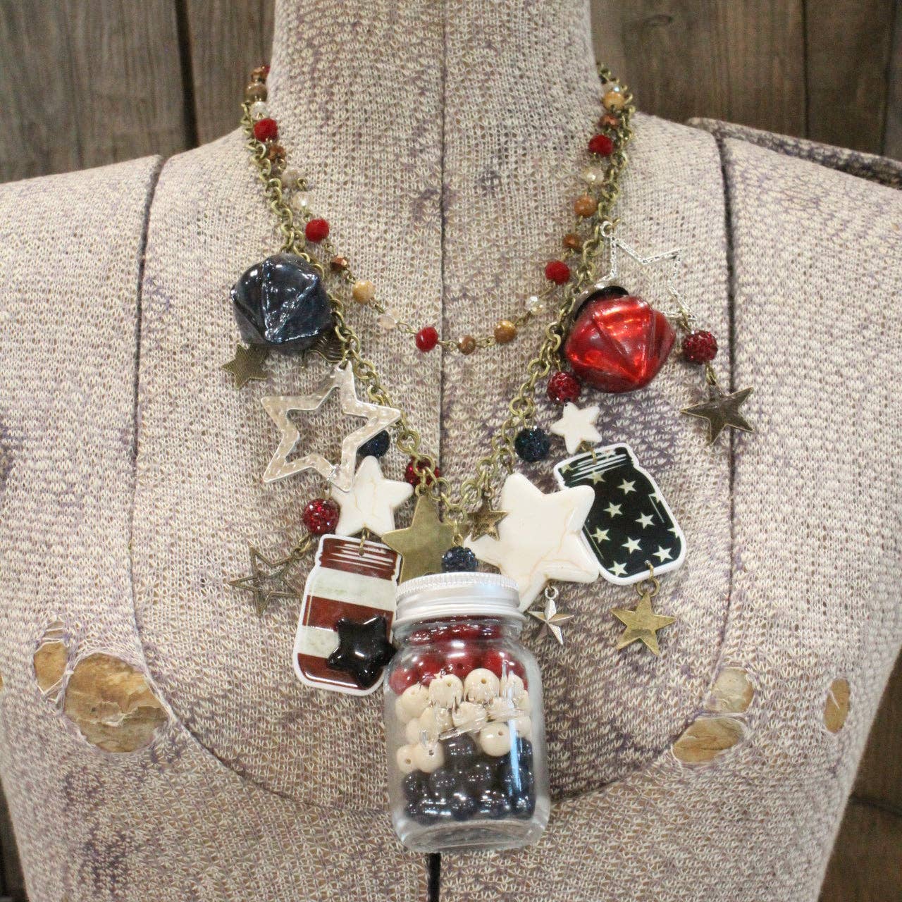 Mason Jar Moonshine Charm'd Necklace