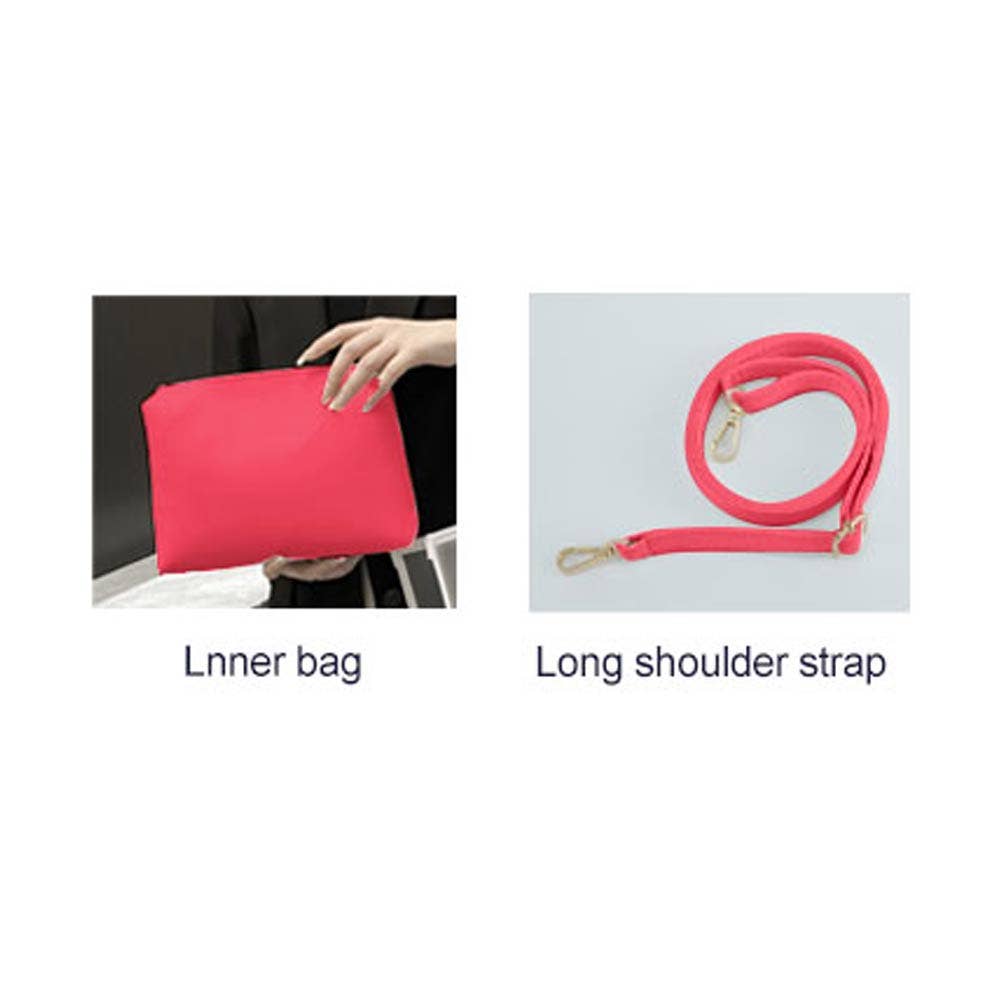 THE BAG Optic Transparent Structured Tote Crossbody Bag: Hot Pink