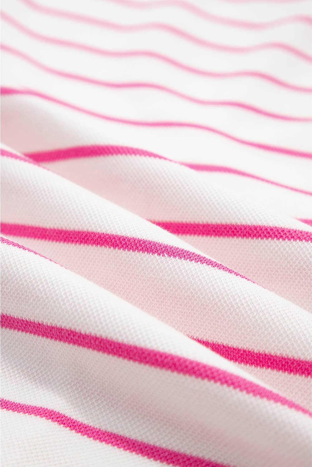 Casual Style Striped Short Sleeve Two-Piece Set | S-XL: Pink / Missy