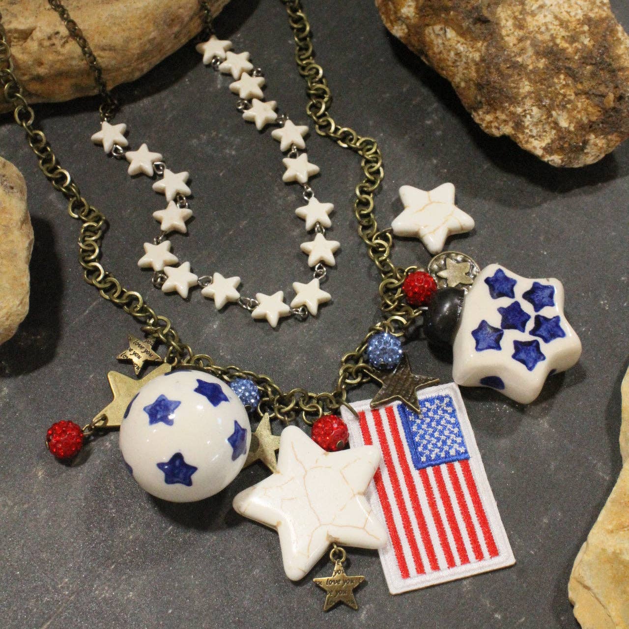 Patriotic Spirit Charm'd Necklace