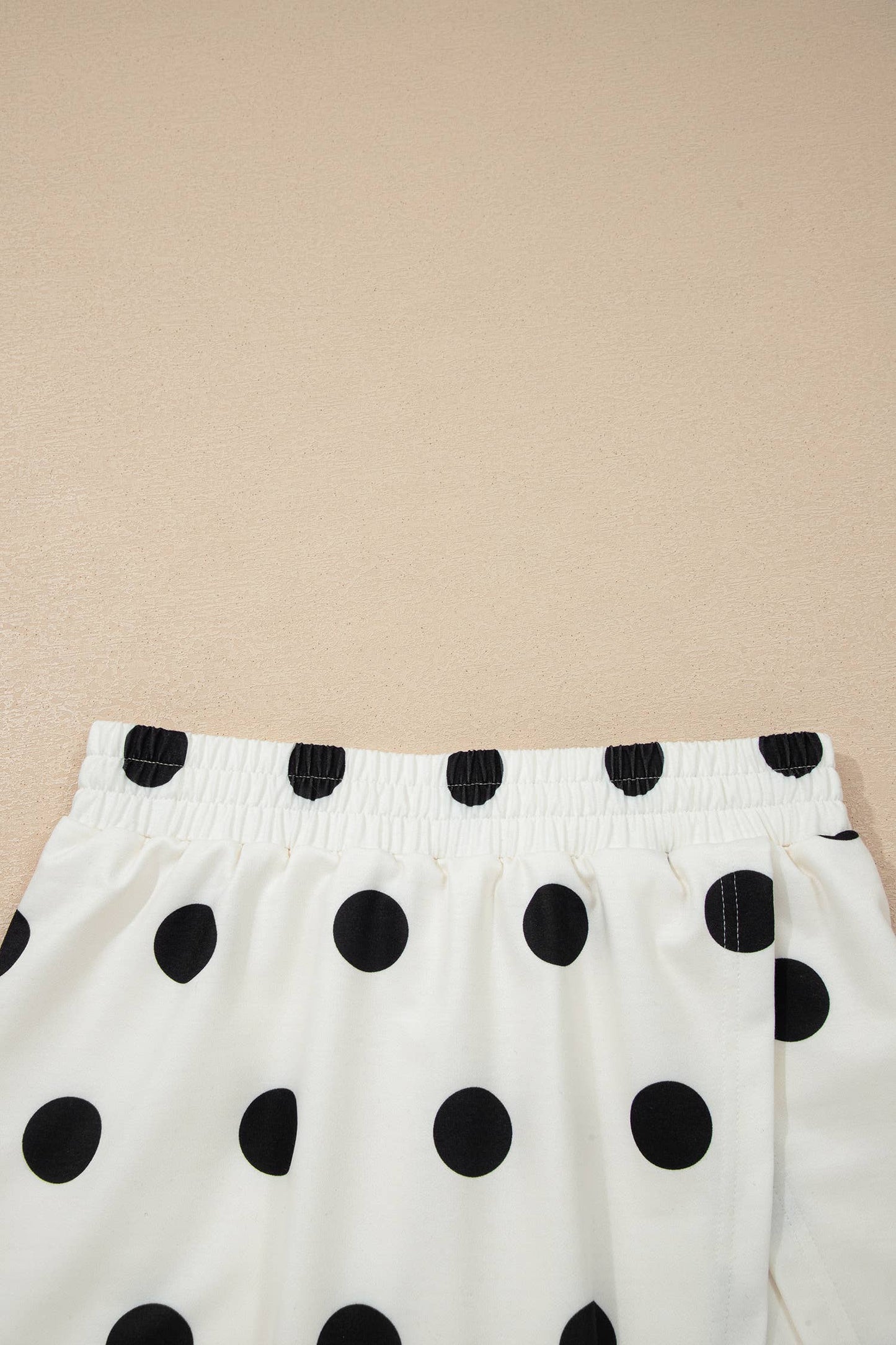Plus Polka Dot Print Tank Split Mini Skort 2pcs Set (S-4X): White / L