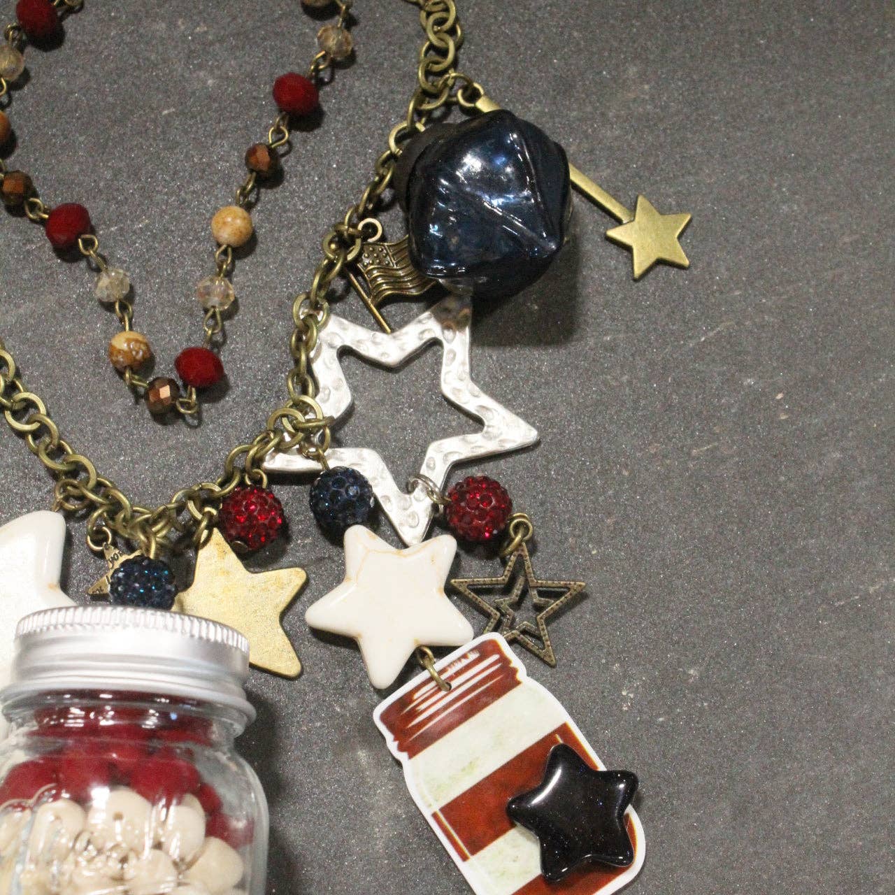 Mason Jar Moonshine Charm'd Necklace