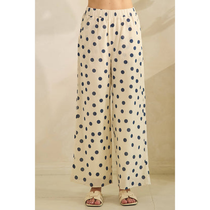 Ocean Breeze Polka Dot Set: Cream/Navy