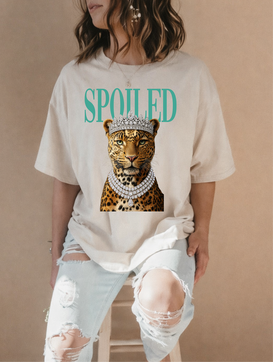 Spoiled Leopard Graphic Tee DTG: