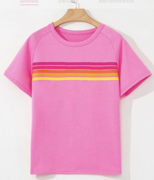 Ladies Stiped Front Shirt