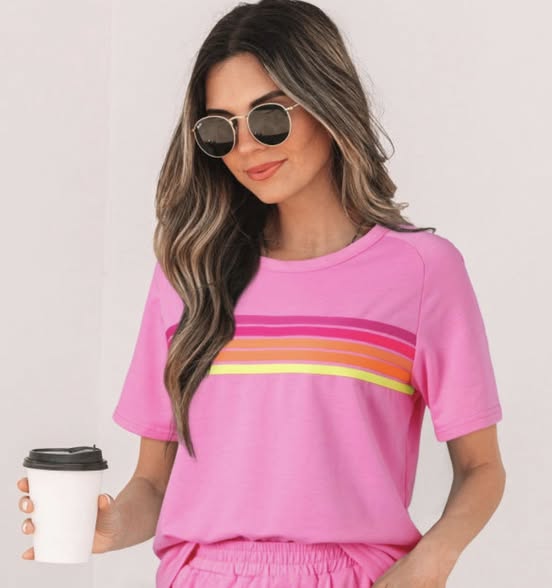 Ladies Stiped Front Shirt