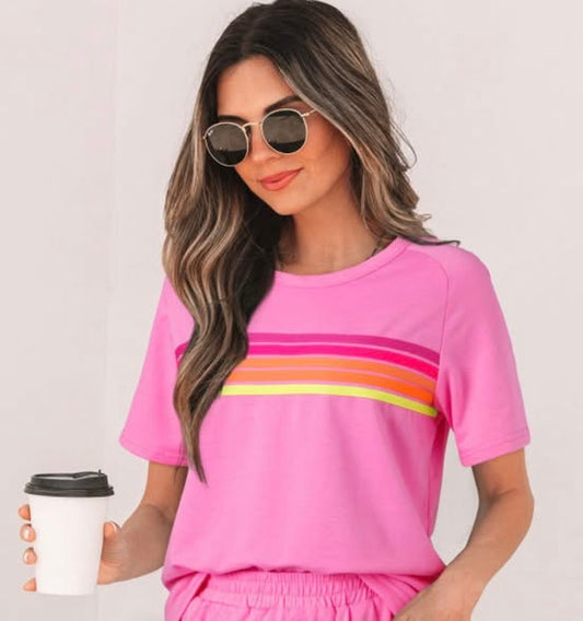 Ladies Stiped Front Shirt