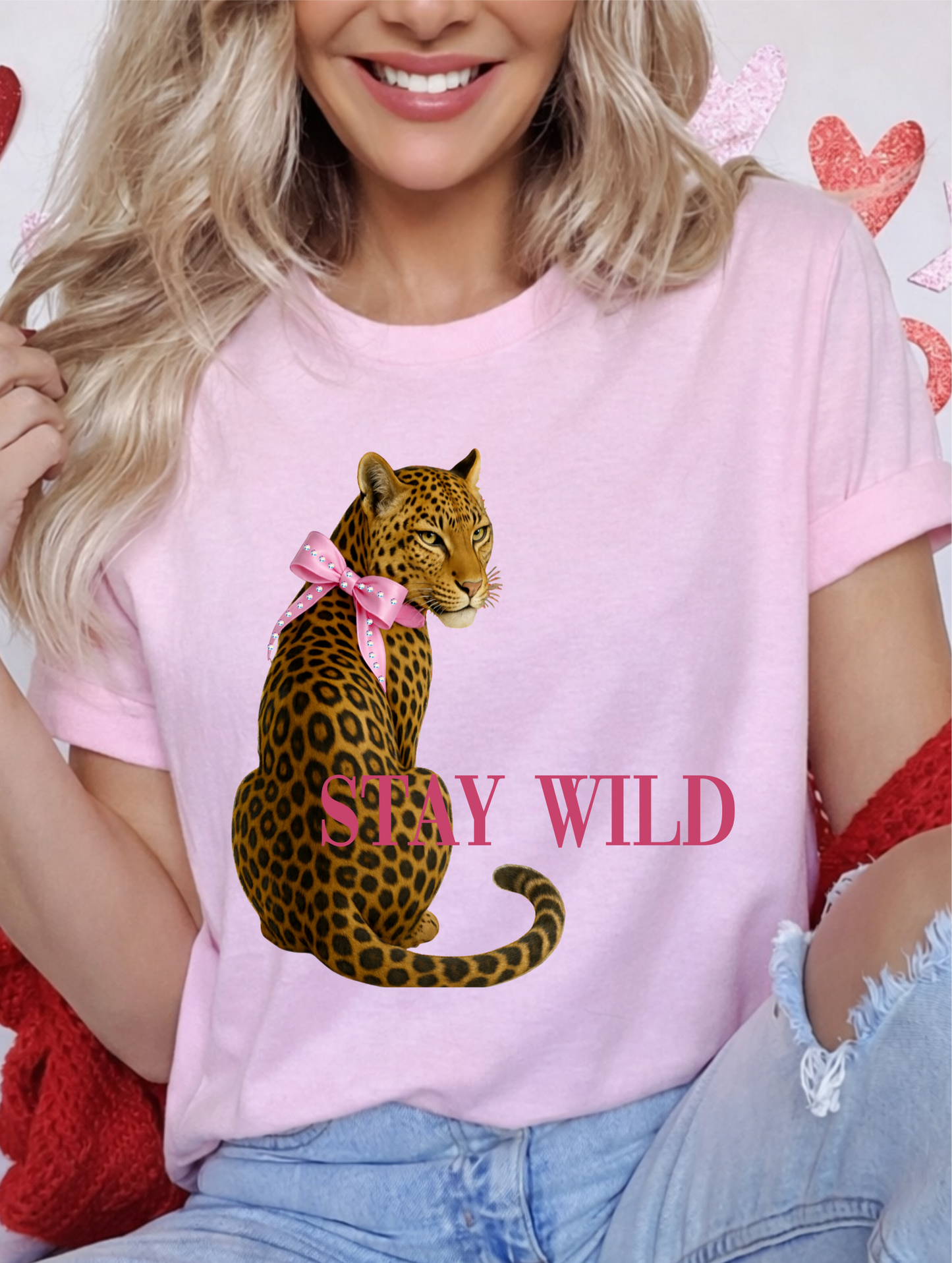 Stay Wild Leopard Graphic Tee (Copy): Large