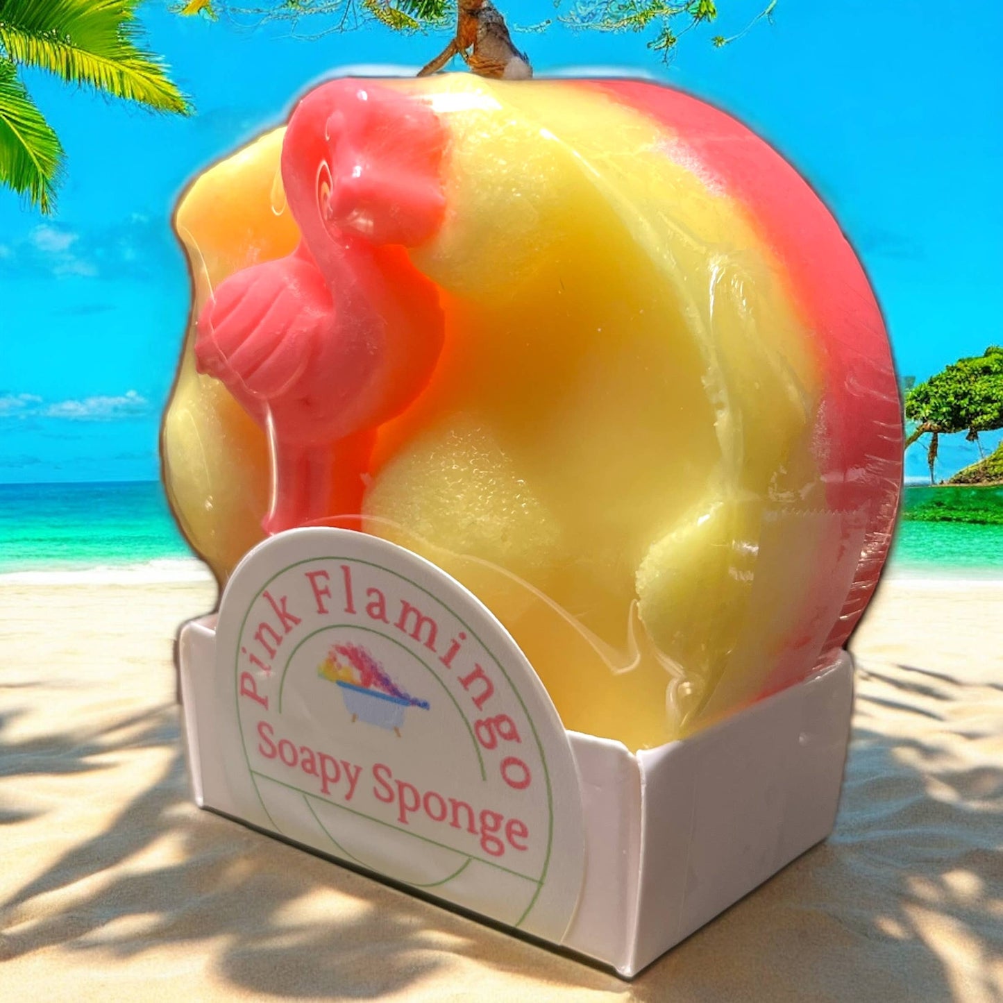 Soapy Sponge Pink Flamingo