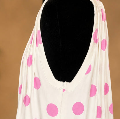 Easy Flow Polka Dot Romper: Pink Polka Dot