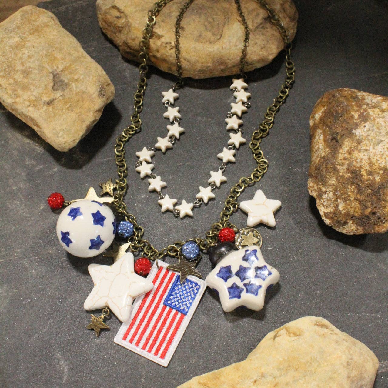 Patriotic Spirit Charm'd Necklace