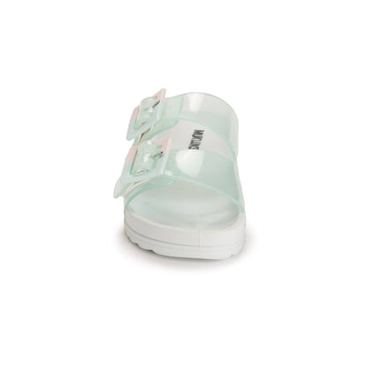 Muk Luks Women's Grand Cayman Lucite Sandal: Frosted Mint / 7