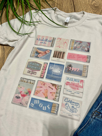 Vintage Match Box Graphic Tee: