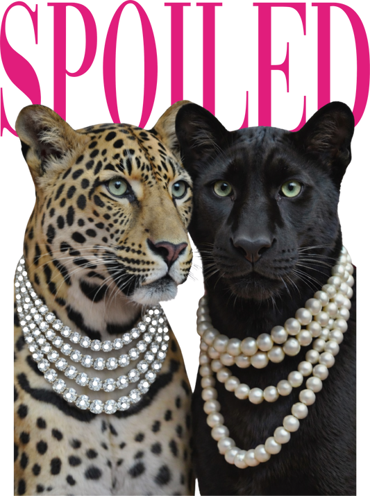 Spoiled Double Leopard Graphic Tee DTG: Medium