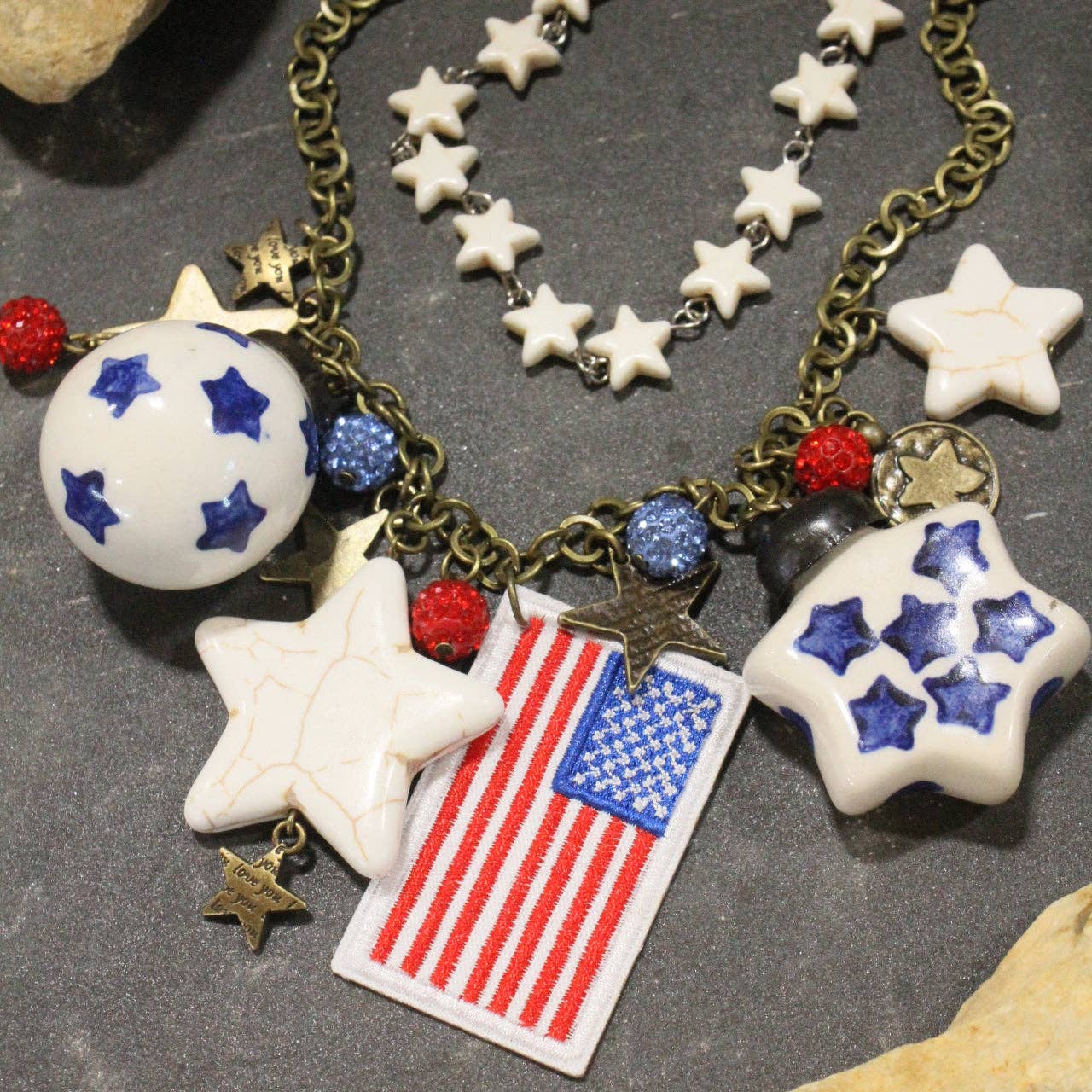 Patriotic Spirit Charm'd Necklace
