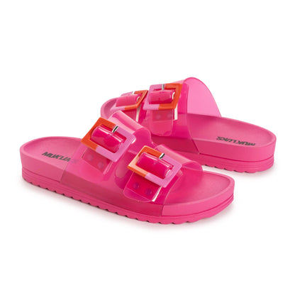 Muk Luks Women's Grand Cayman Lucite Sandal: Frosted Mint / 7