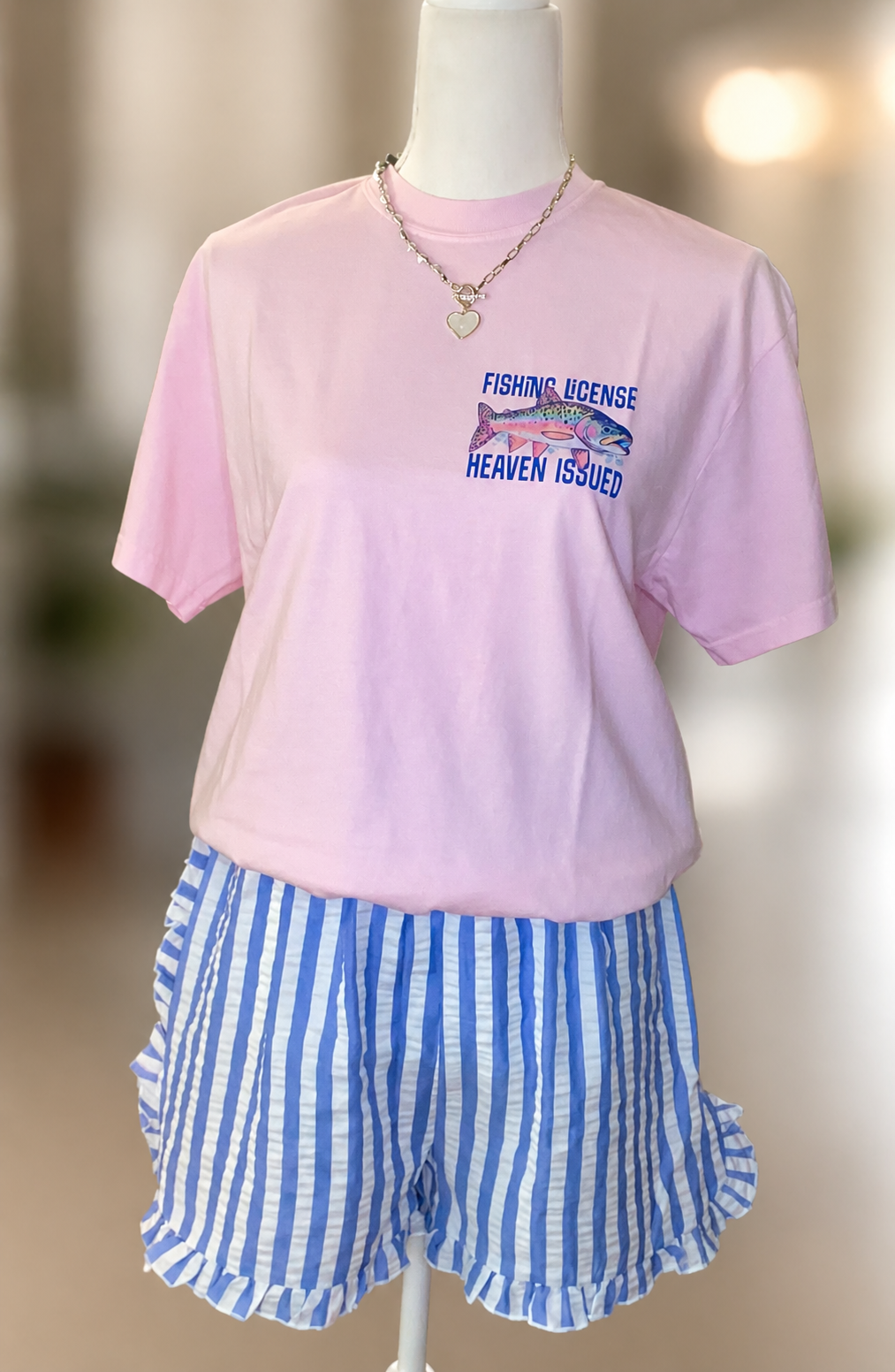 He Called Me to Fish – Matthew 4:19 Tee 🐟: Pink  Short-Sleeved