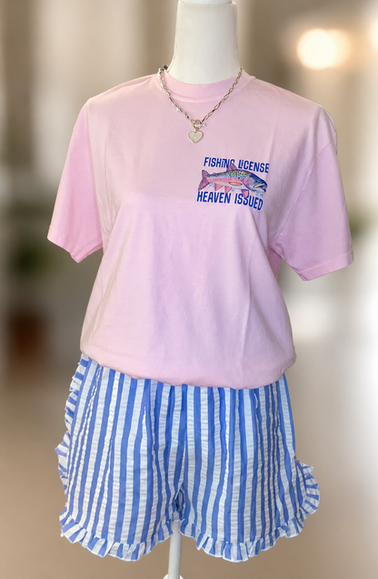 He Called Me to Fish – Matthew 4:19 Tee 🐟: Pink  Short-Sleeved