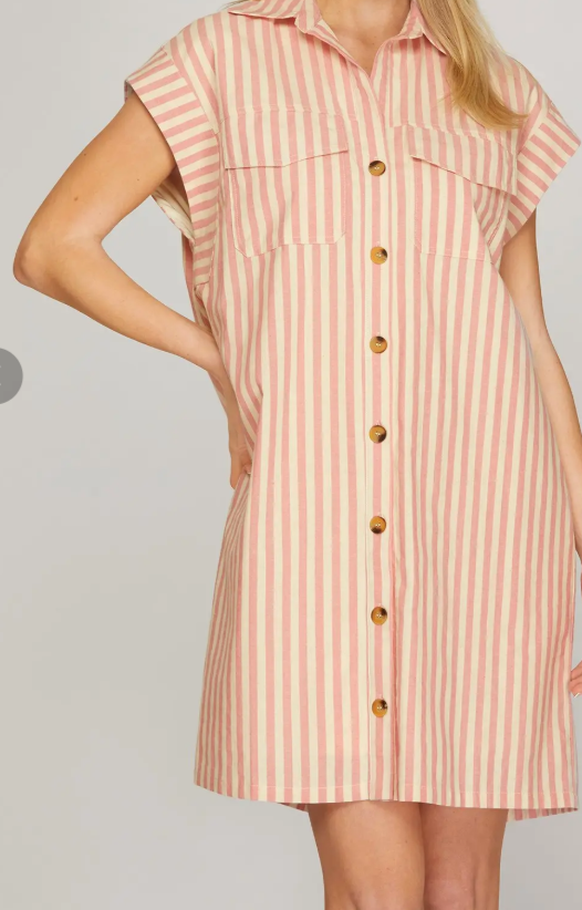 She & Shy pink dress