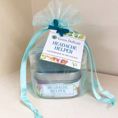 Headache Helper Candle & Soap Organdy Gift Set