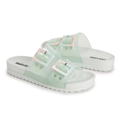 Muk Luks Women's Grand Cayman Lucite Sandal: Magenta / 7