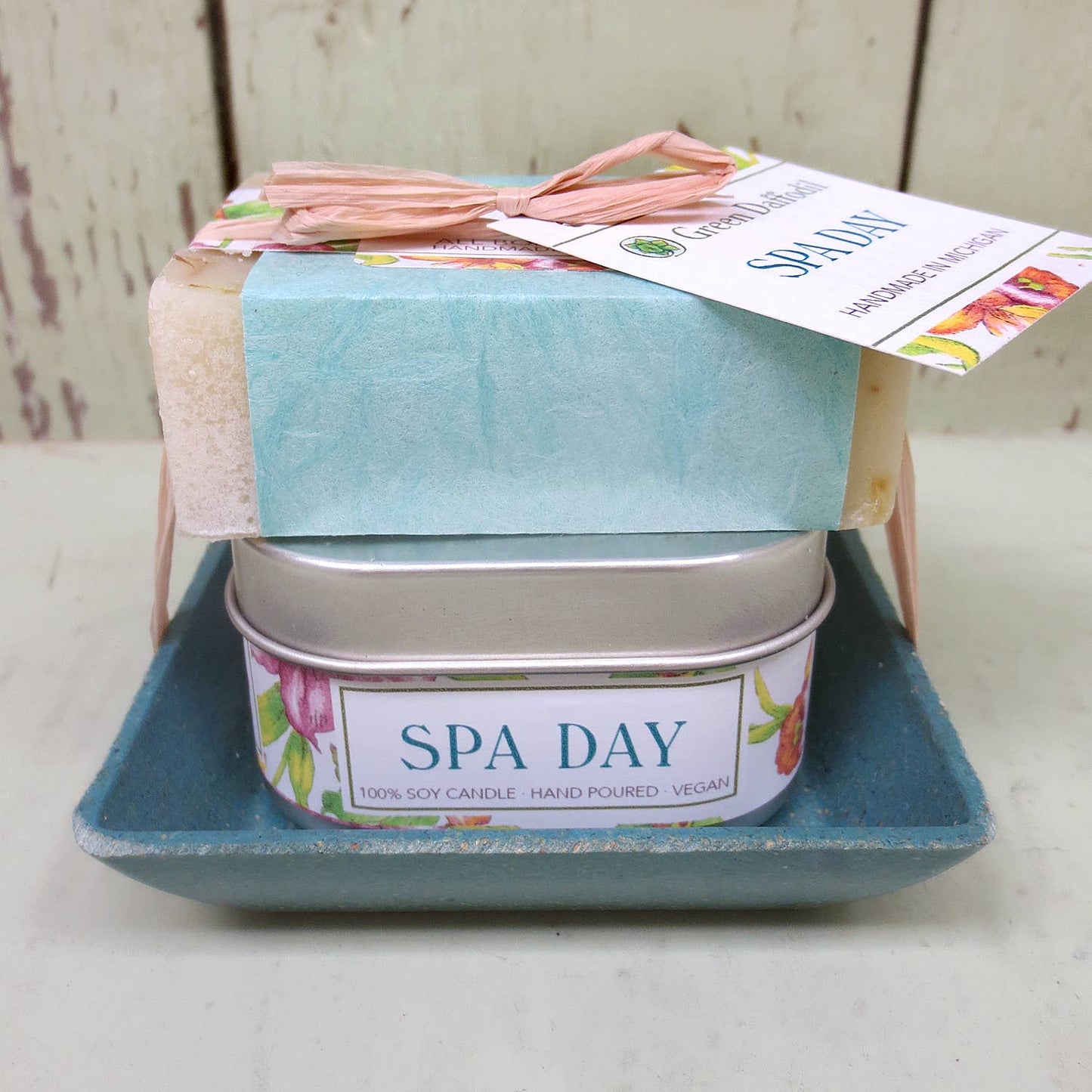 Spa Day Candle & Soap Dish Kit - Gift Set