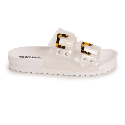 Muk Luks Women's Grand Cayman Lucite Sandal: Frosted Mint / 8