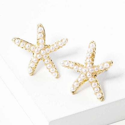 Crystal Paved Starfish Stud Earrings
: FU