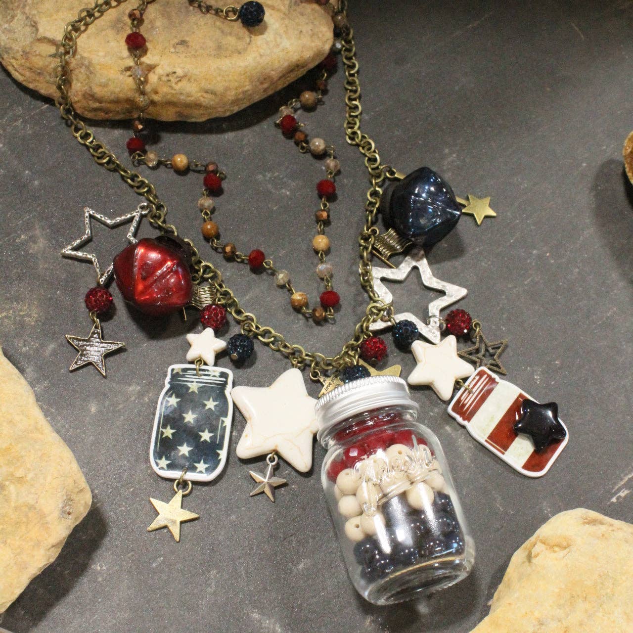 Mason Jar Moonshine Charm'd Necklace