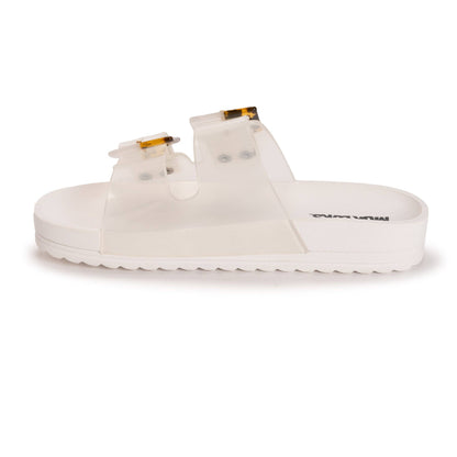 Muk Luks Women's Grand Cayman Lucite Sandal: Black Amber Tortoise / 7