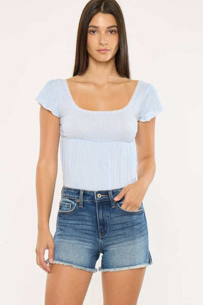 HIGH RISE SHORTS-KC9212D: DARK