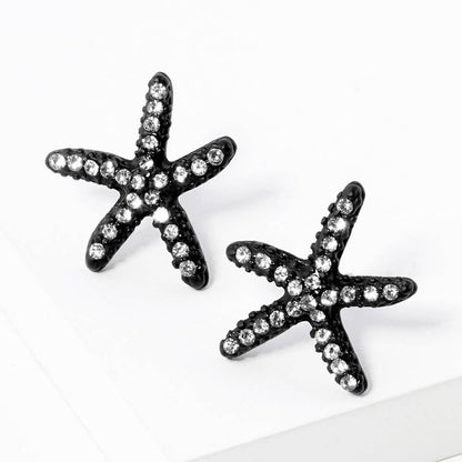 Crystal Paved Starfish Stud Earrings
: FU