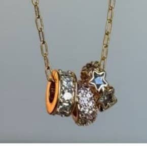18K STAINLESS STEEL TARNISH FREE BARREL NECKLACE | 40NK9639: GOLD