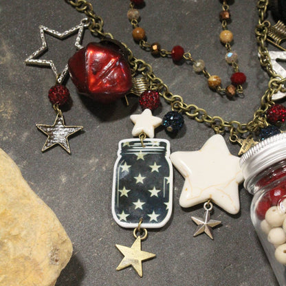 Mason Jar Moonshine Charm'd Necklace