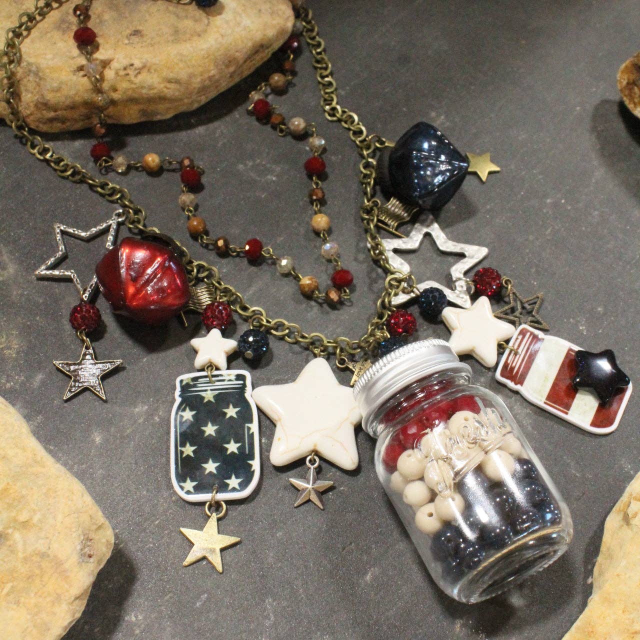 Mason Jar Moonshine Charm'd Necklace