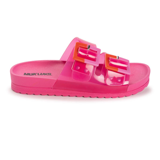Muk Luks Women's Grand Cayman Lucite Sandal: Magenta / 8